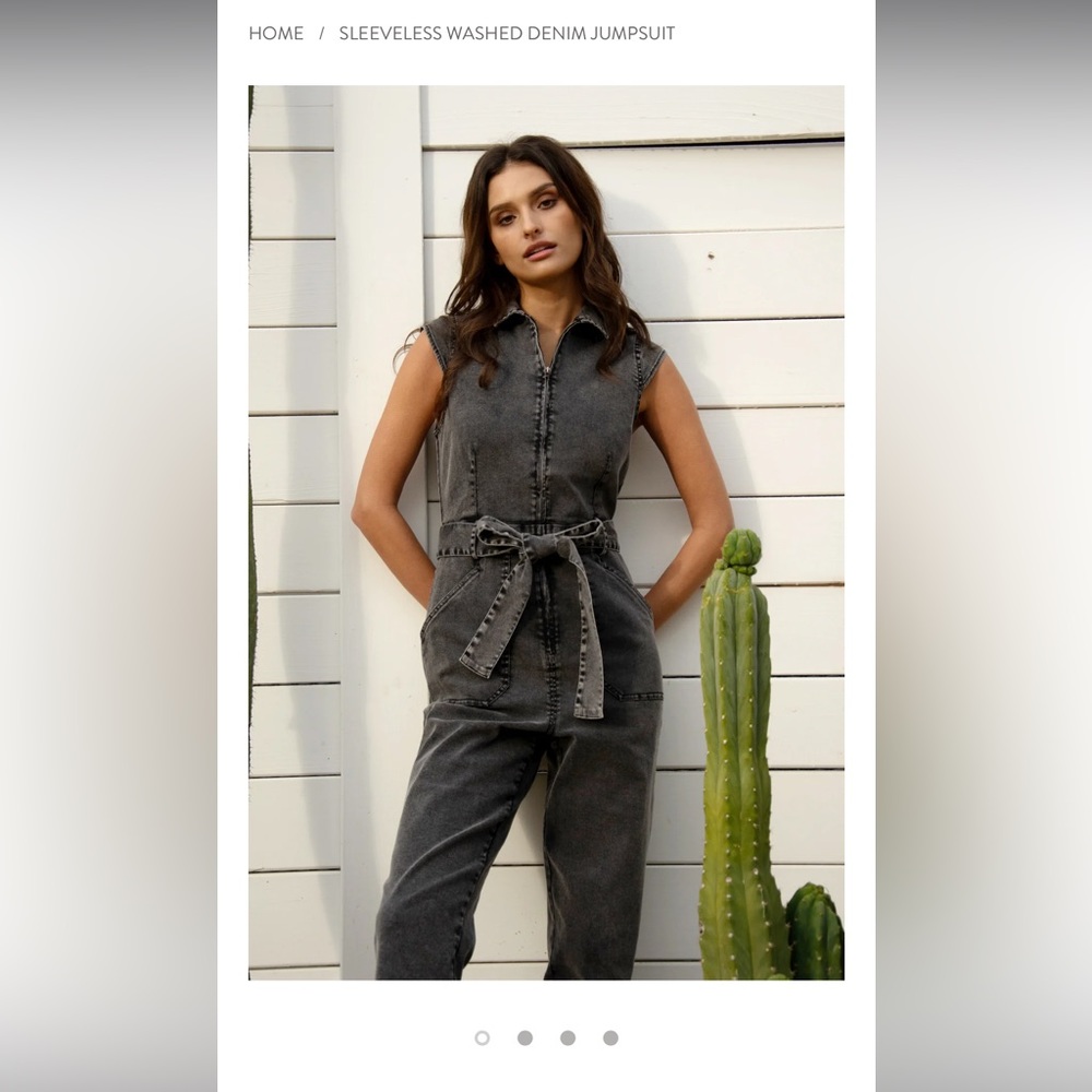 Skies Are Blue Sleeveless Washed Denim